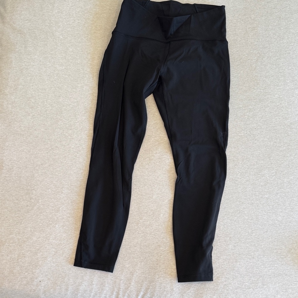 Black 7/8 lululemon sheer paneled Leggings